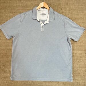 Tommy Bahama Mens Short Sleeve Blue Polo XXL Vacation Cruise Office Beach